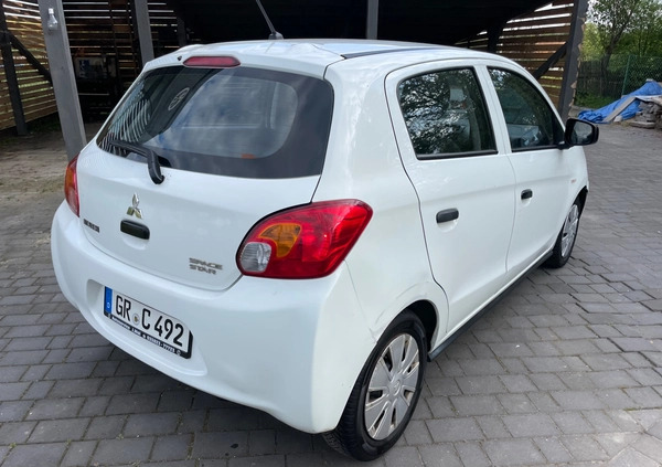 Mitsubishi Space Star cena 14988 przebieg: 169000, rok produkcji 2015 z Wielichowo małe 106